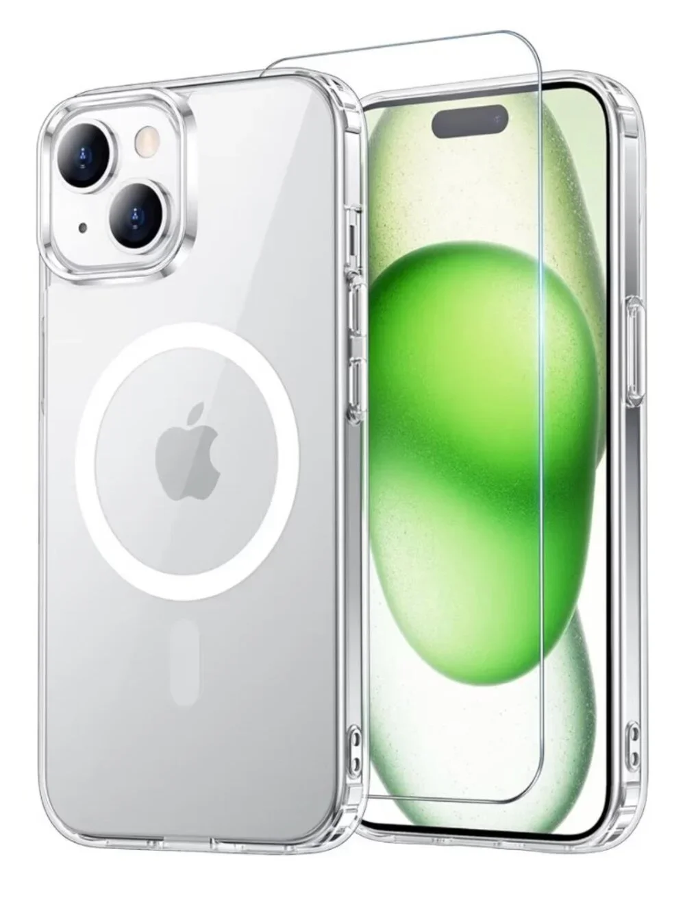 Temdan for iPhone 15 Case Clear, Compatible with Magsafe, Anti-Yellowing, Milit